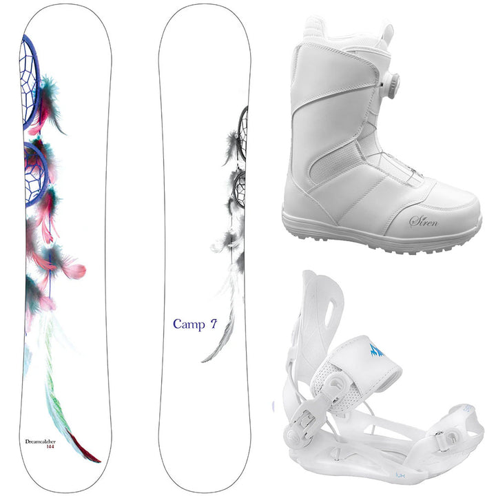 Camp Seven Dreamcatcher Snowboard, Pro Twist Boots, LUX Bindings - Women's Complete Snowboard Package 2026