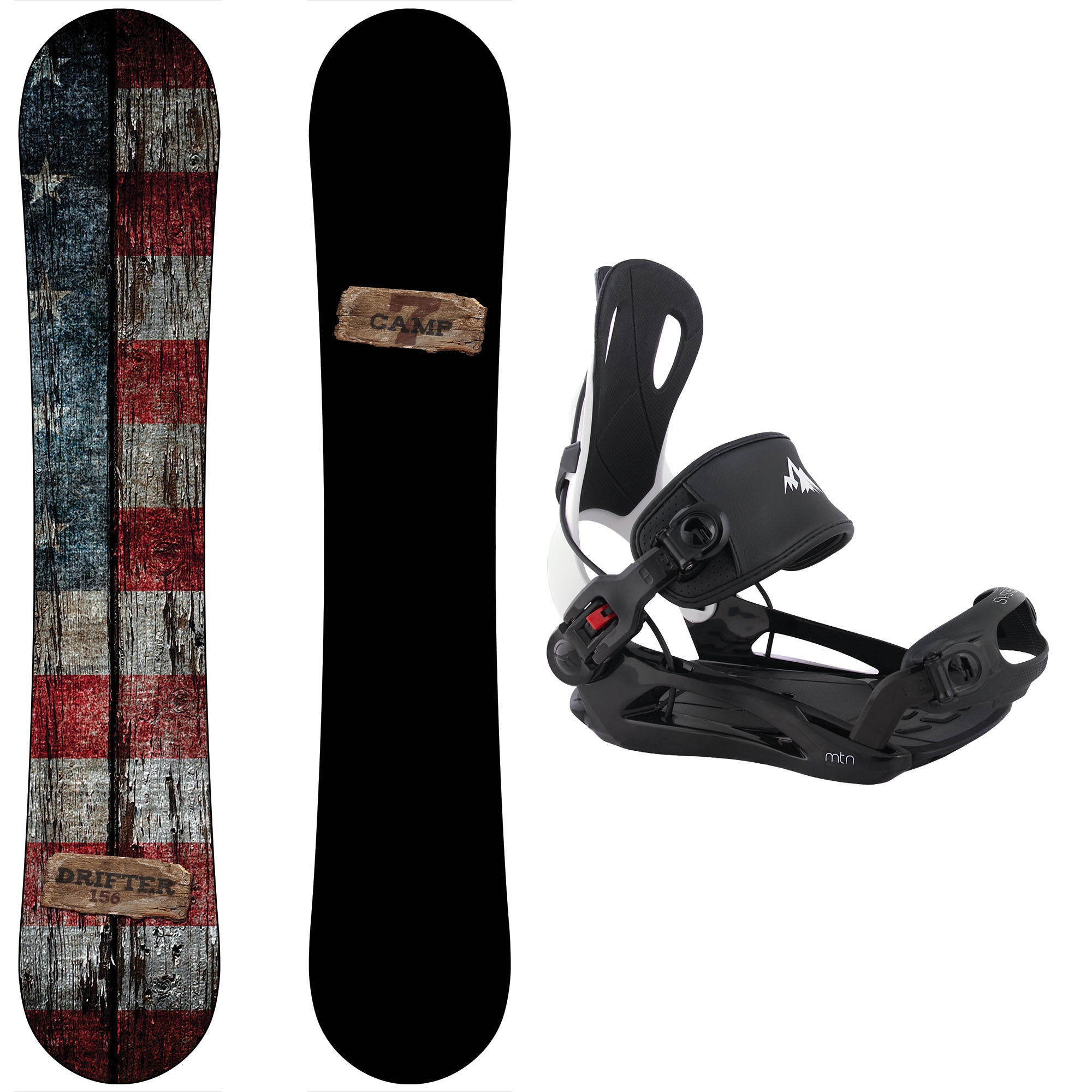 DD ハピカ 2026 Snowboard Package - Camp Seven Drifter, MTN Bindings – Wiredsport