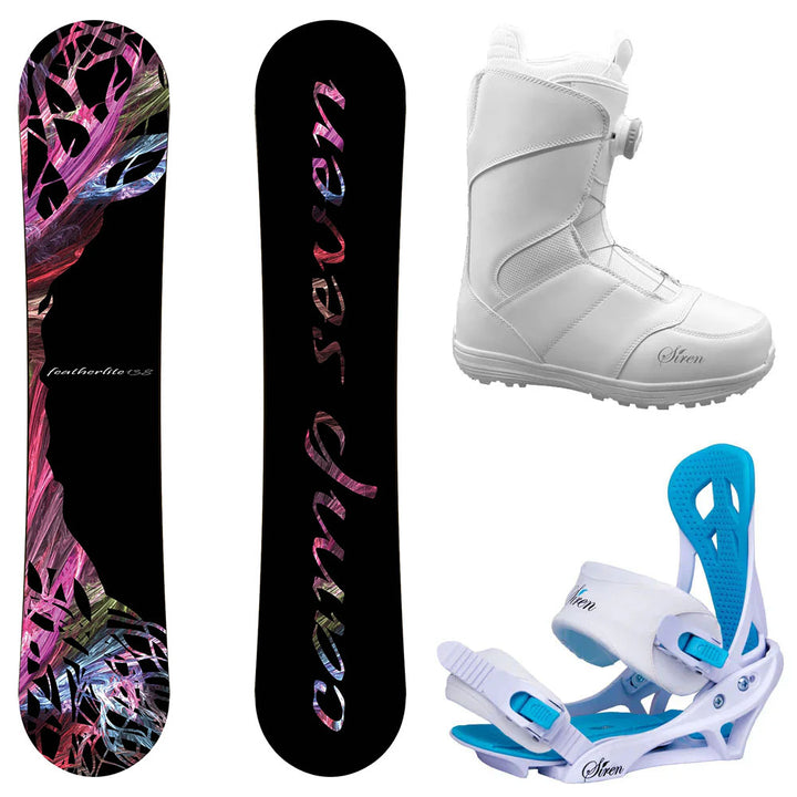 Camp Seven Featherlite Snowboard, Pro Twist Boots, Mystic Bindings - Women's Complete Snowboard Package 2026