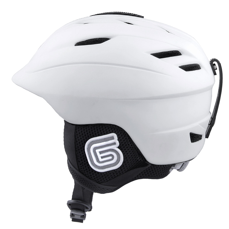 Grayne MTN Ski and Snowboard Helmet White w/Audio Ready Liner