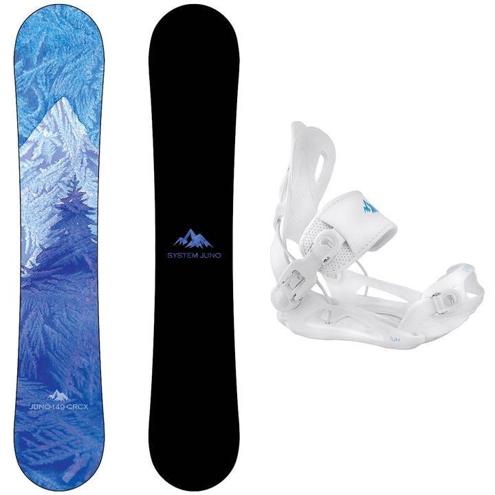 System Juno Snowboard,  LUX Rear Entry Bindings - Women's Snowboard & Binding Package 2026
