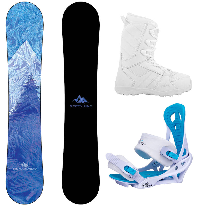 System Juno Snowboard, LUX Boots, Mystic Bindings - Women's Complete Snowboard Package
