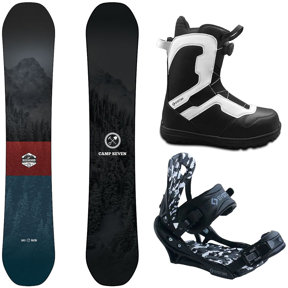 2026 Complete Snowboard Package - Camp Seven Redwood, Pro Twist 