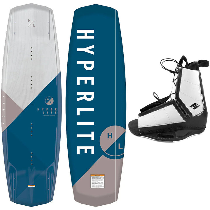 Hyperlite Vapor Wakeboard, Destroyer Bindings - Men's Complete Wakeboard Package 2026