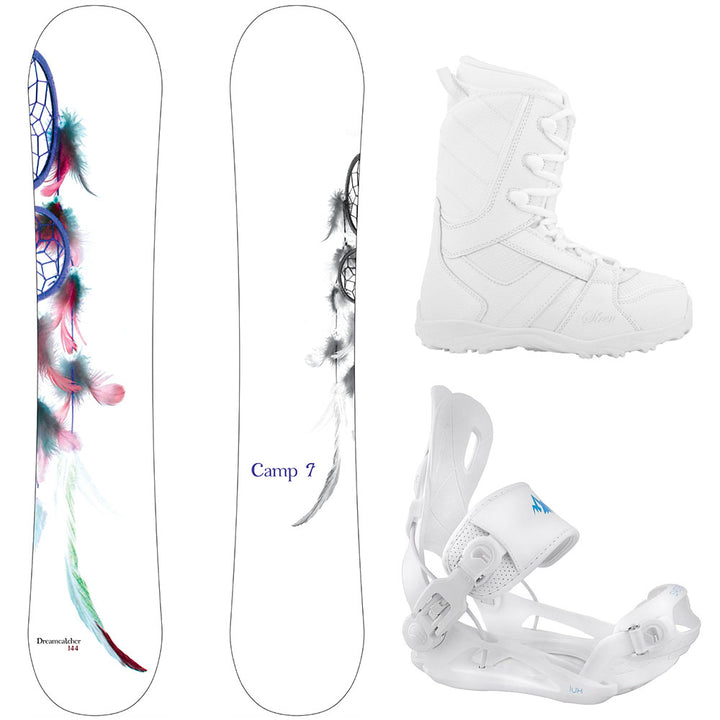 Camp Seven Dreamcatcher Snowboard, LUX Boots, LUX Bindings - Women's Complete Snowboard Package