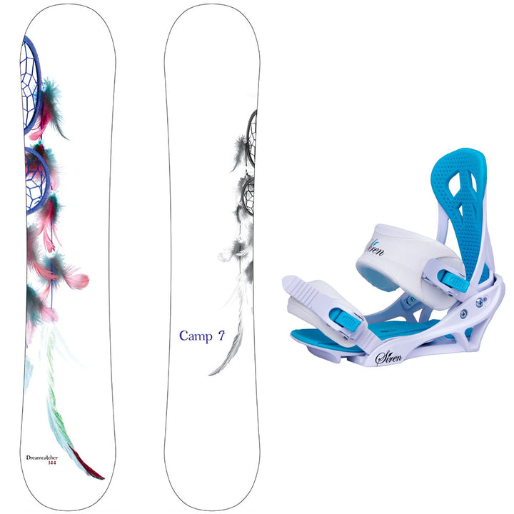 Camp Seven Dreamcatcher Snowboard, Mystic Bindings - Women's Snowboard & Binding Package