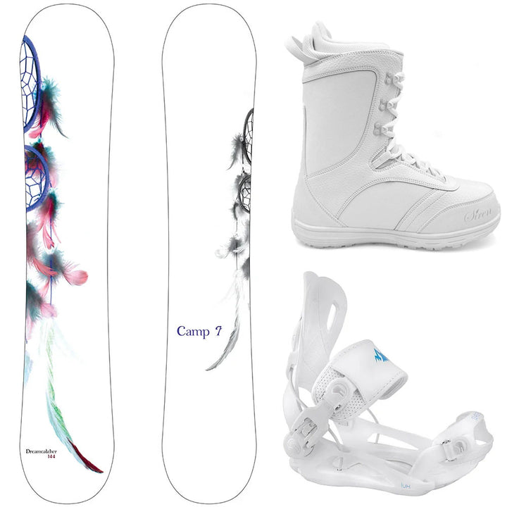 Camp Seven Dreamcatcher Snowboard, LUX Boots, LUX Bindings - Women's Complete Snowboard Package 2027