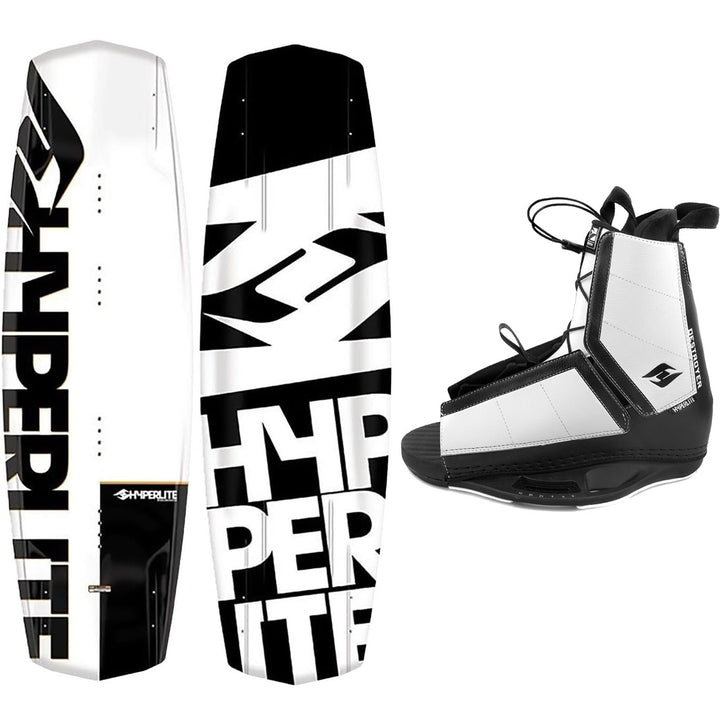 Hyperlite Agent Wakeboard, Destroyer Bindings - Men's Complete Wakeboard Package