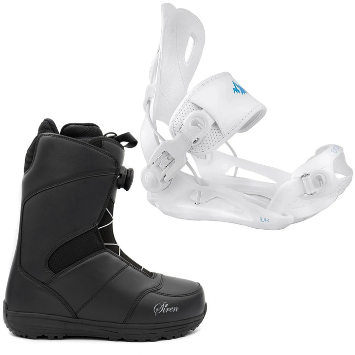 System Lux Rear Entry Step in Bindings & Black Pro Twist Boots Women's Boot and Bindings Combo 2027