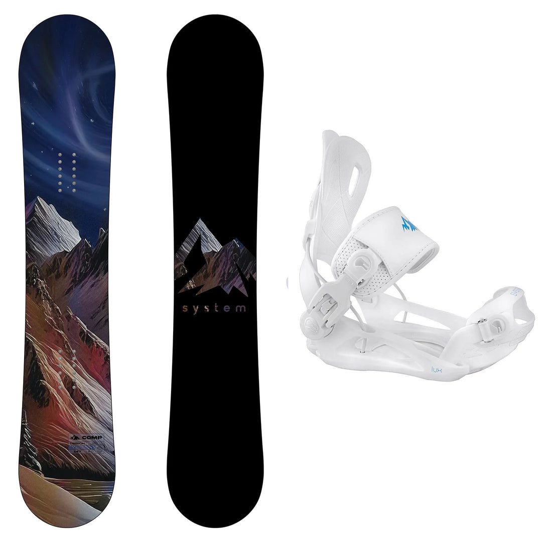 System Comp Snowboard, Lux Bindings - Women's Snowboard & Binding Package 2027