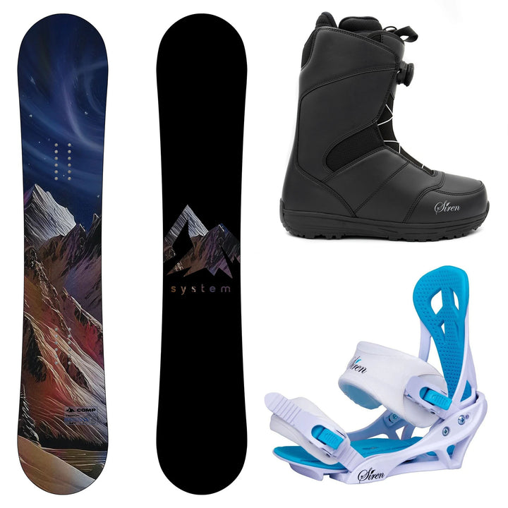 System Comp Snowboard, Pro Twist Black Boots, Lux Bindings - Women's Complete Snowboard Package 2027