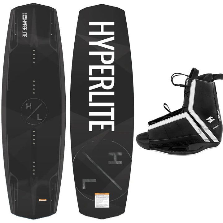 Hyperlite Destroyer Wakeboard, Agent Bindings - Men's Complete Wakeboard Package