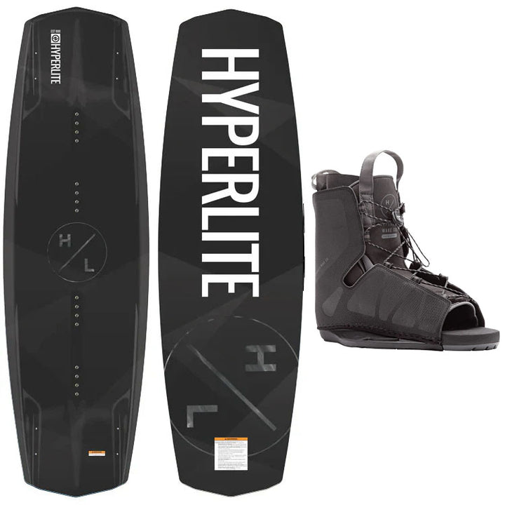 Hyperlite Destroyer Wakeboard, Frequency Bindings - Men's Complete Wakeboard Package
