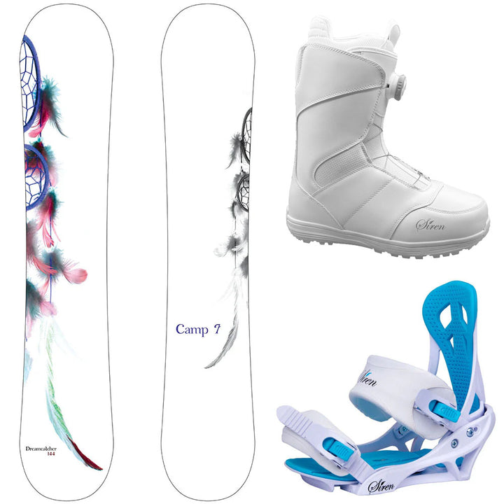 Camp Seven Dreamcatcher Snowboard, Pro Twist Boots, Mystic Bindings - Women's Complete Snowboard Package