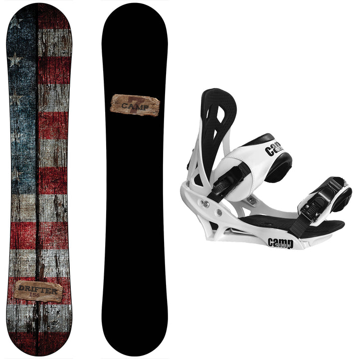 Camp Seven Drifter Snowboard, Summit Bindings - Men's Snowboard & Binding Package