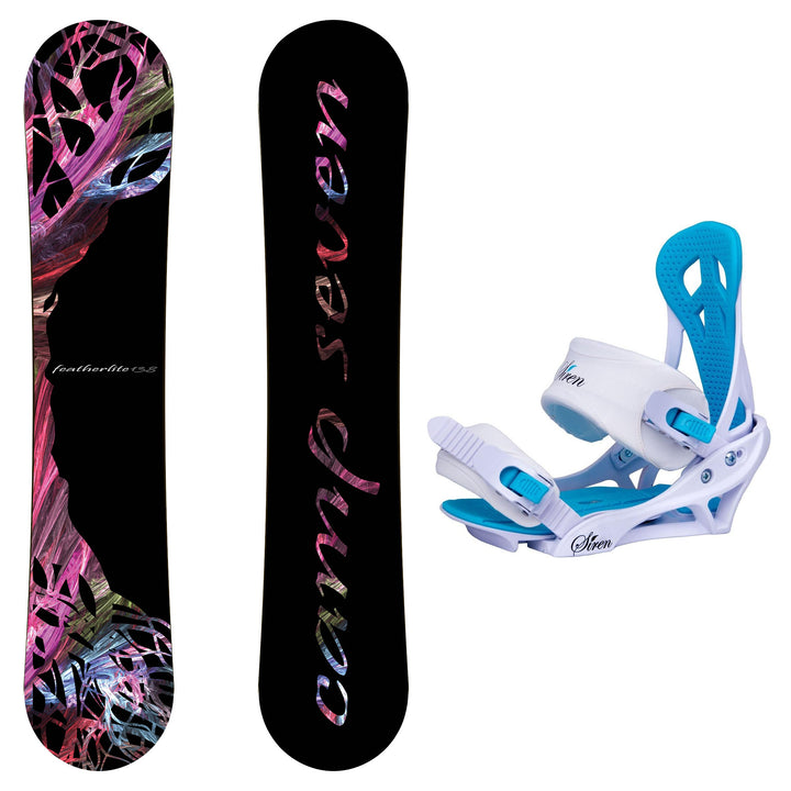 Camp Seven Featherlite Snowboard, Mystic Bindings - Women's Snowboard & Binding Package