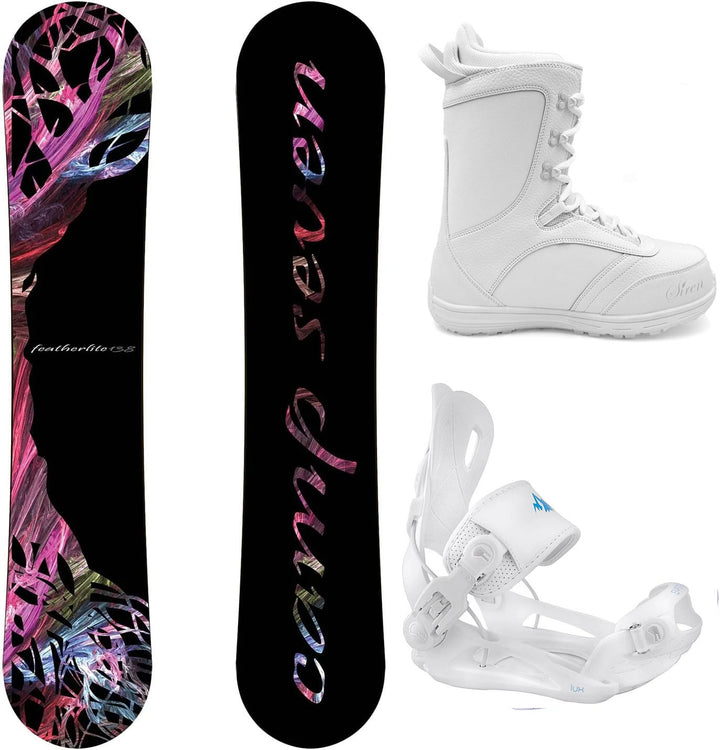Camp Seven Featherlite Snowboard, LUX Boots, LUX Bindings - Women's Complete Snowboard Package 2027