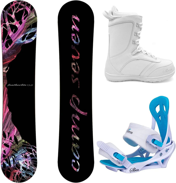 Camp Seven Featherlite Snowboard, LUX Boots, Mystic Bindings - Women's Complete Snowboard Package 2027
