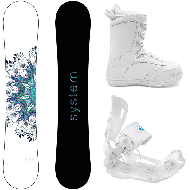 System Flite Snowboard, LUX Boots, LUX Bindings - Women's Complete Snowboard Package 2027