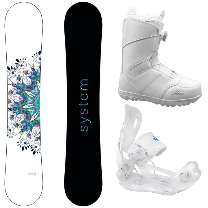 System Flite Snowboard, Pro Twist Boots, LUX Bindings - Women's Complete Snowboard Package