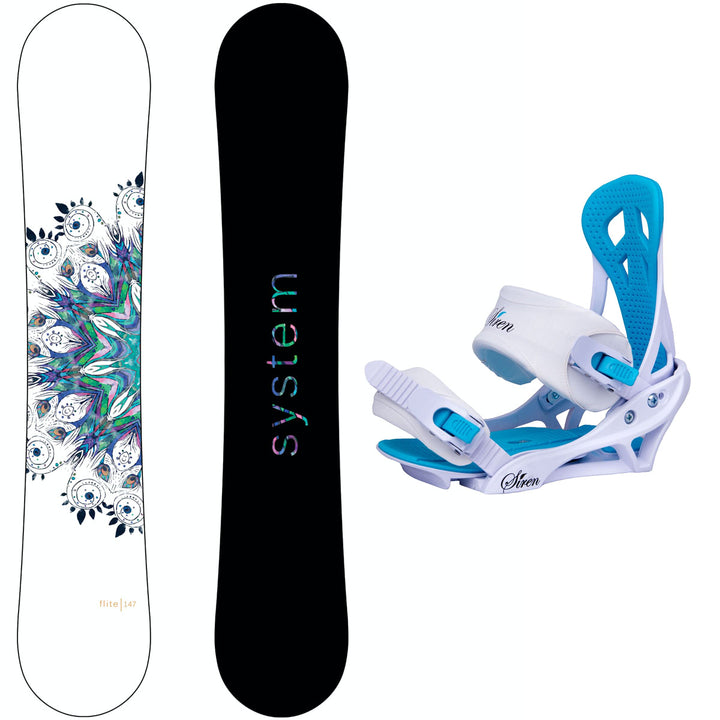 System Flite Snowboard, Mystic Bindings - Women's Snowboard & Binding Package