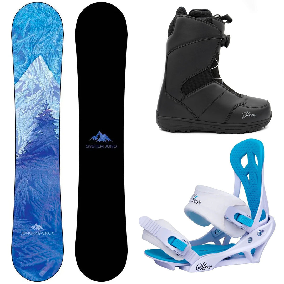 System Juno Snowboard, Pro Twist Boots, Mystic Bindings - Women's Complete Snowboard Package 2027