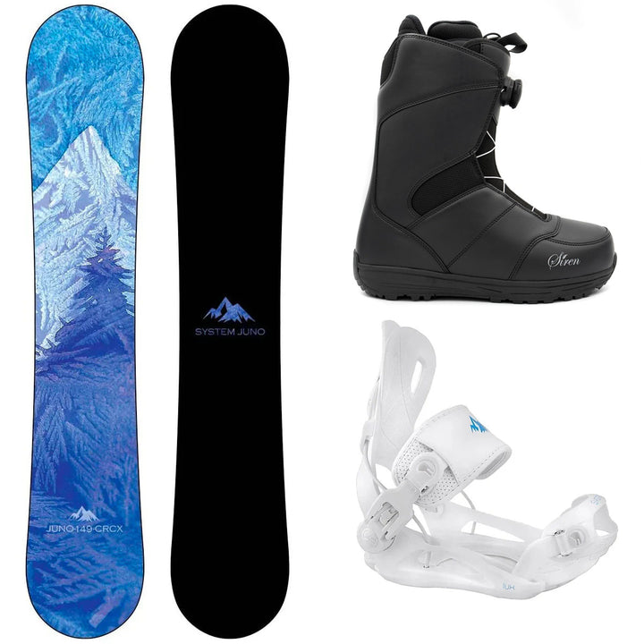 System Juno Snowboard, Pro Twist Boots, LUX Bindings - Women's Complete Snowboard Package 2027