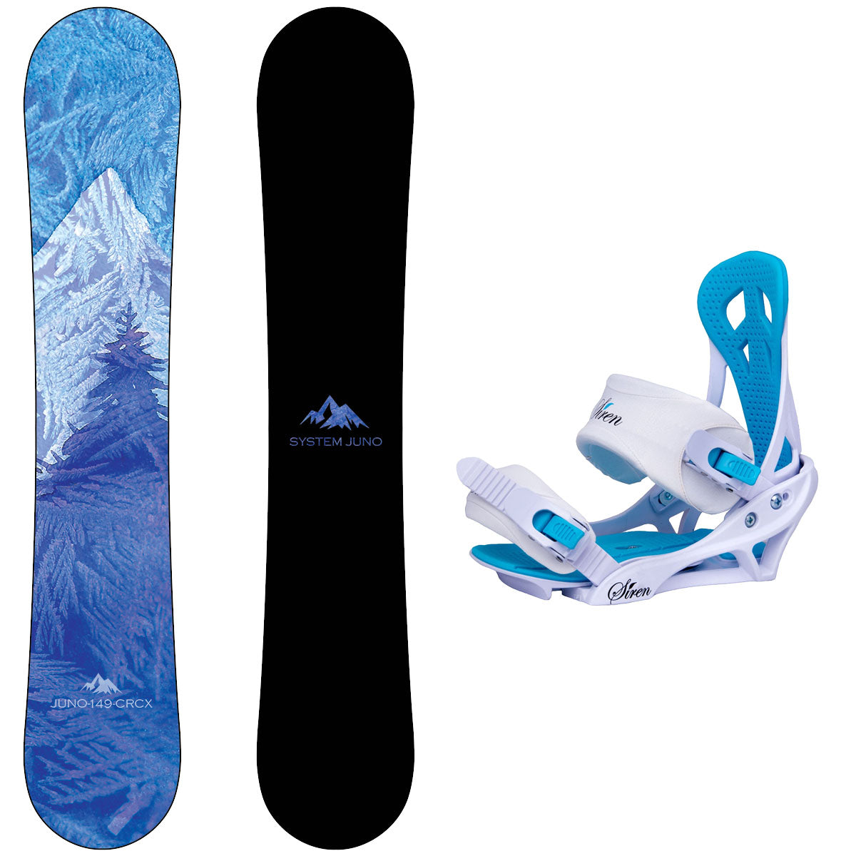 System Juno , Mystic Bindings - Women's Snowboard Package 141 cm