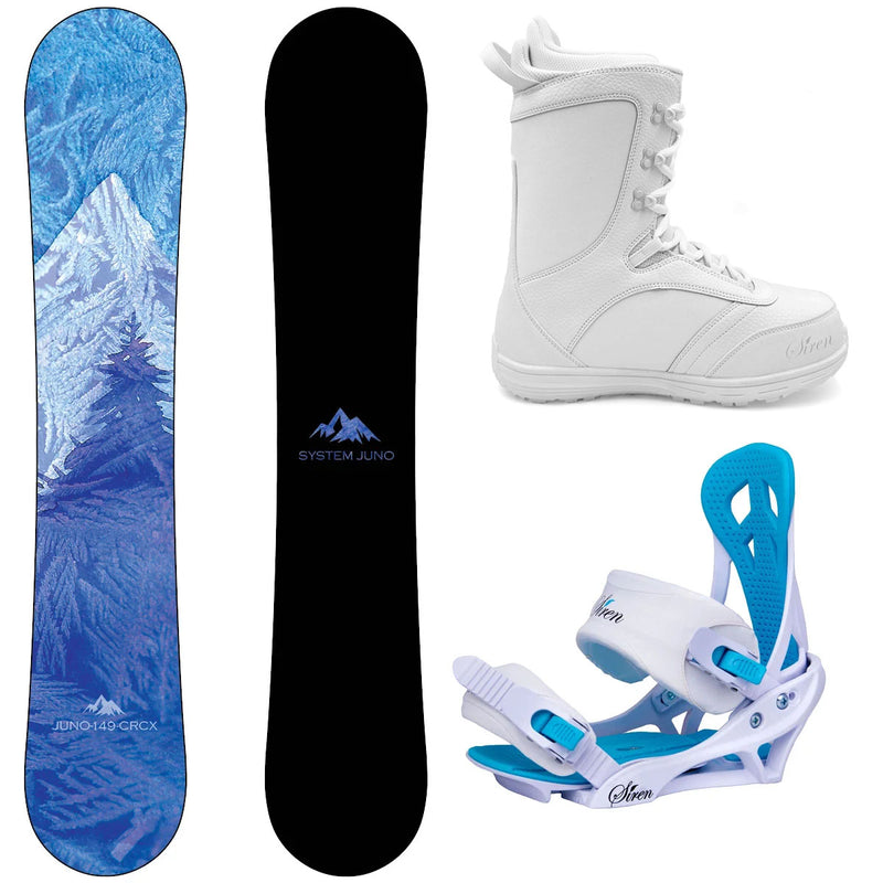 System Juno Snowboard, LUX Boots, Mystic Bindings - Women's Complete Snowboard Package 2027