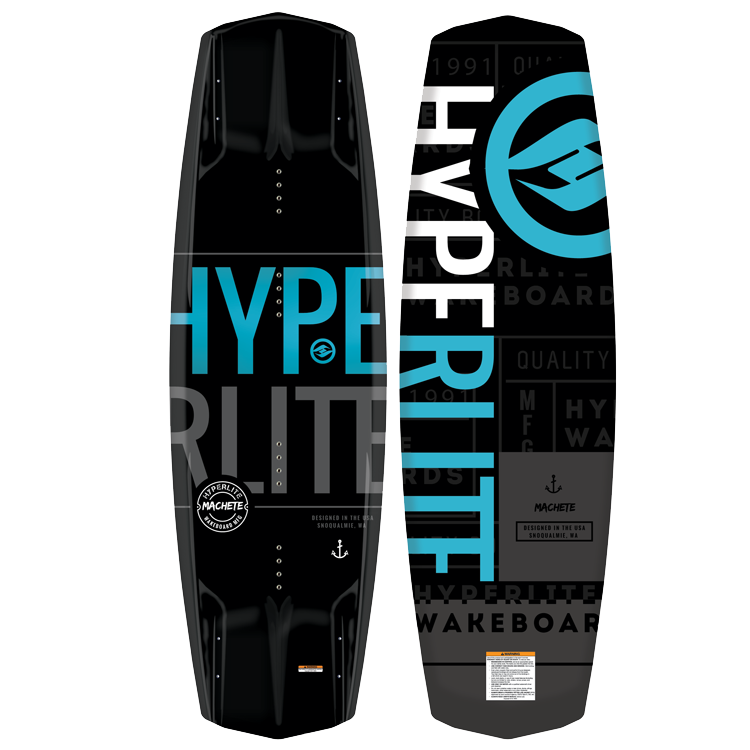 Hyperlite Machete Wakeboard, Frequency Bindings - Men's Complete Wakeboard Package