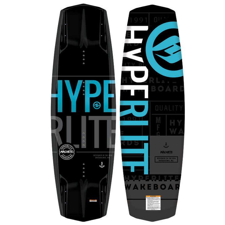 Hyperlite Machete Wakeboard, Destroyer Bindings - Men's Complete Wakeboard Package