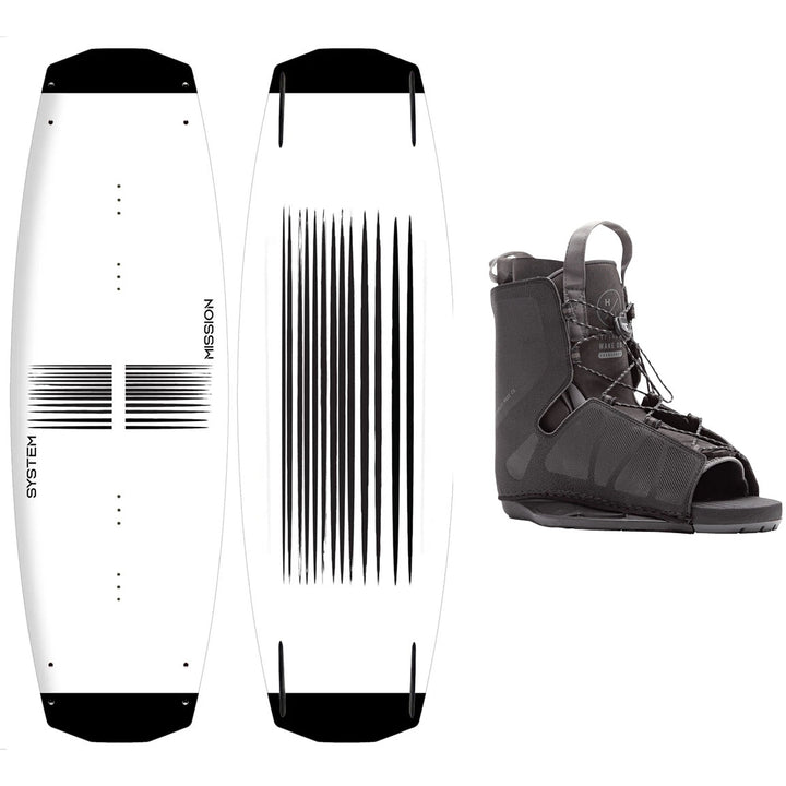 System Mission Wakeboard, Frequency Bindings - Men's Complete Wakeboard Package