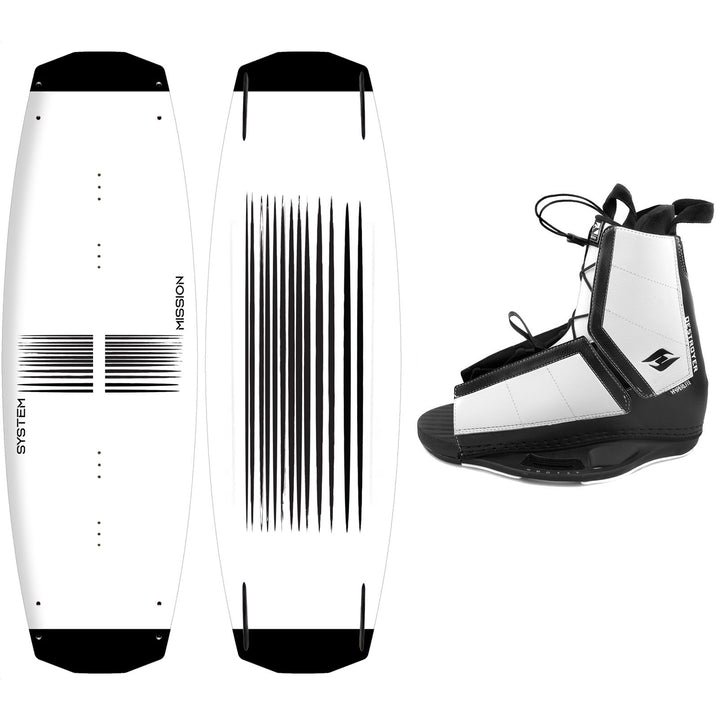 System Mission Wakeboard, Destroyer Bindings - Men's Complete Wakeboard Package