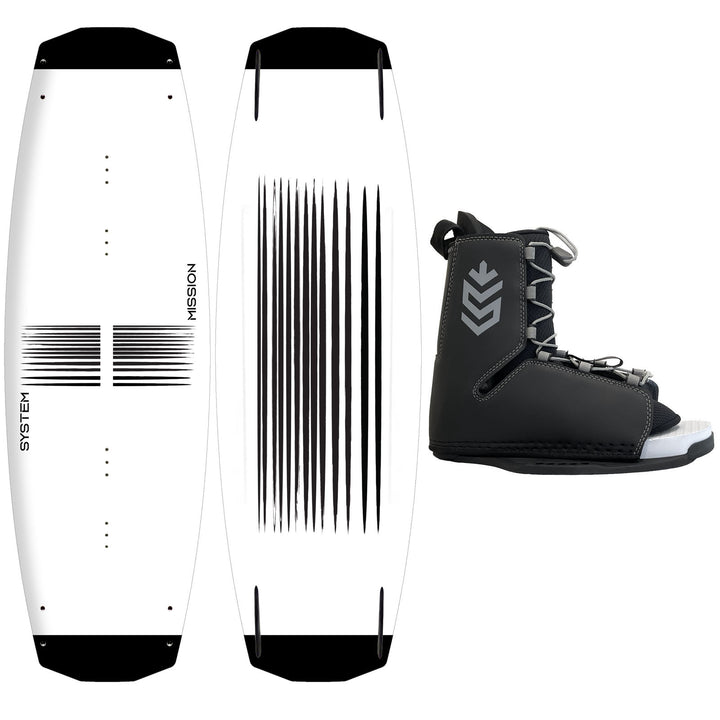 System Mission Wakeboard, Tour Bindings - Men's Complete Wakeboard Package