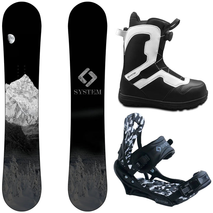 System MTN Snowboard, Pro Twist Boots, APX Bindings - Men's Complete Snowboard Package