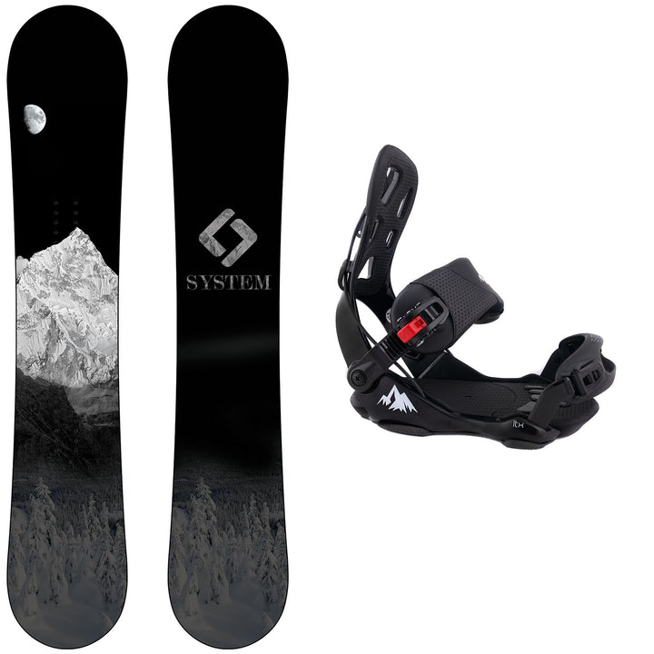 System MTN Snowboard,  LTX Rear Entry Bindings - Men's Snowboard & Binding Package