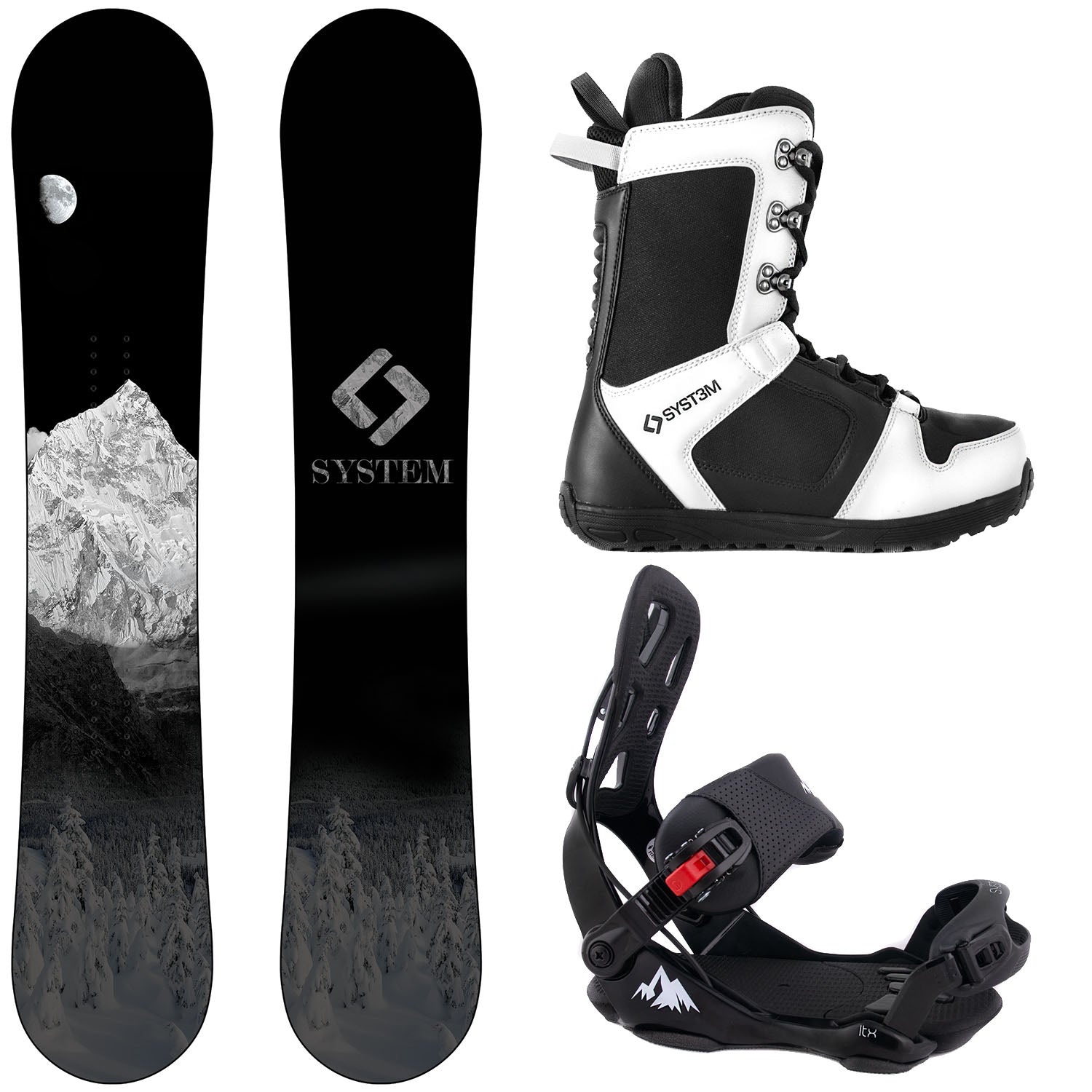 2027 Complete Snowboard Package - System MTN, APX Boots, LTX
