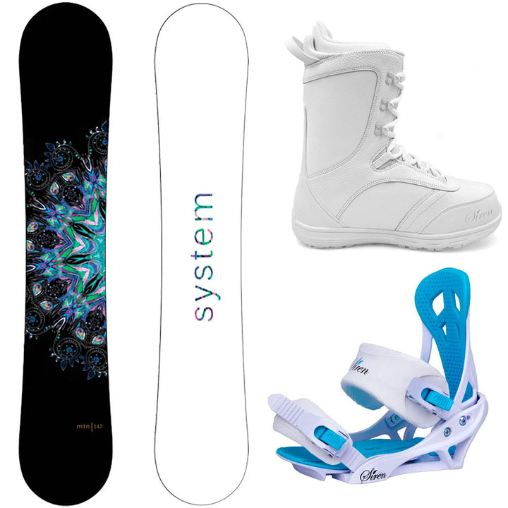 System MTNW Snowboard, LUX Boots, Mystic Bindings - Women's Complete Snowboard Package 2027