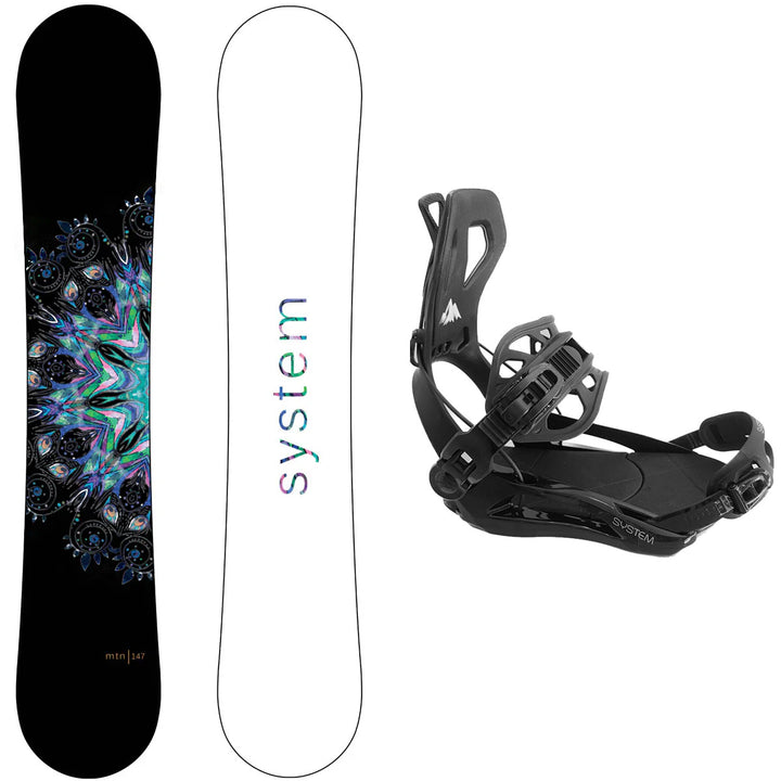 System MTNW Snowboard,  Ultra Rear Entry Bindings - Women's Snowboard & Binding Package