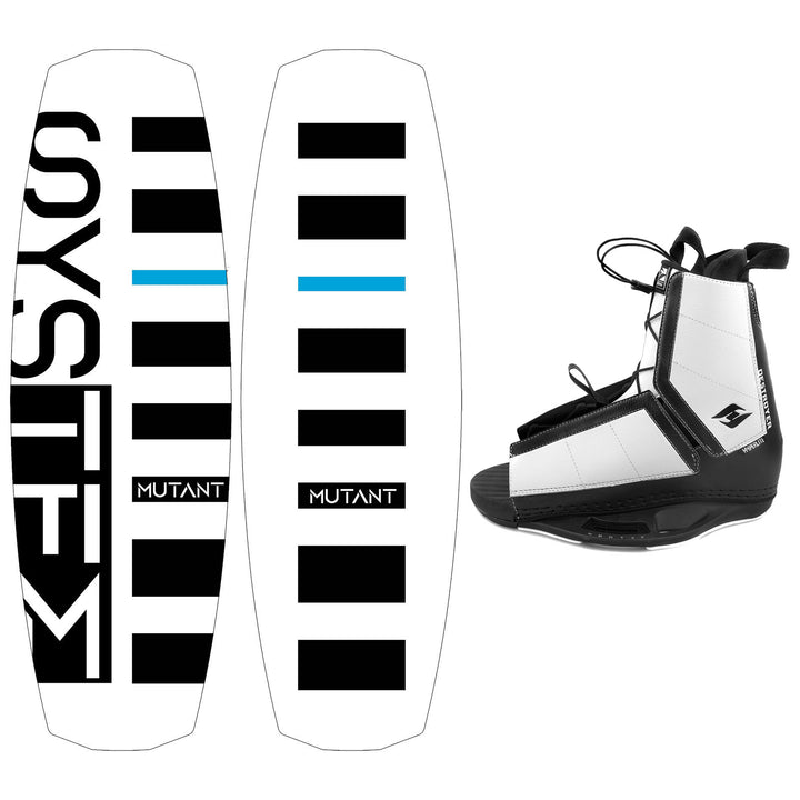 System Mutant Wakeboard, Destroyer Bindings - Men's Complete Wakeboard Package