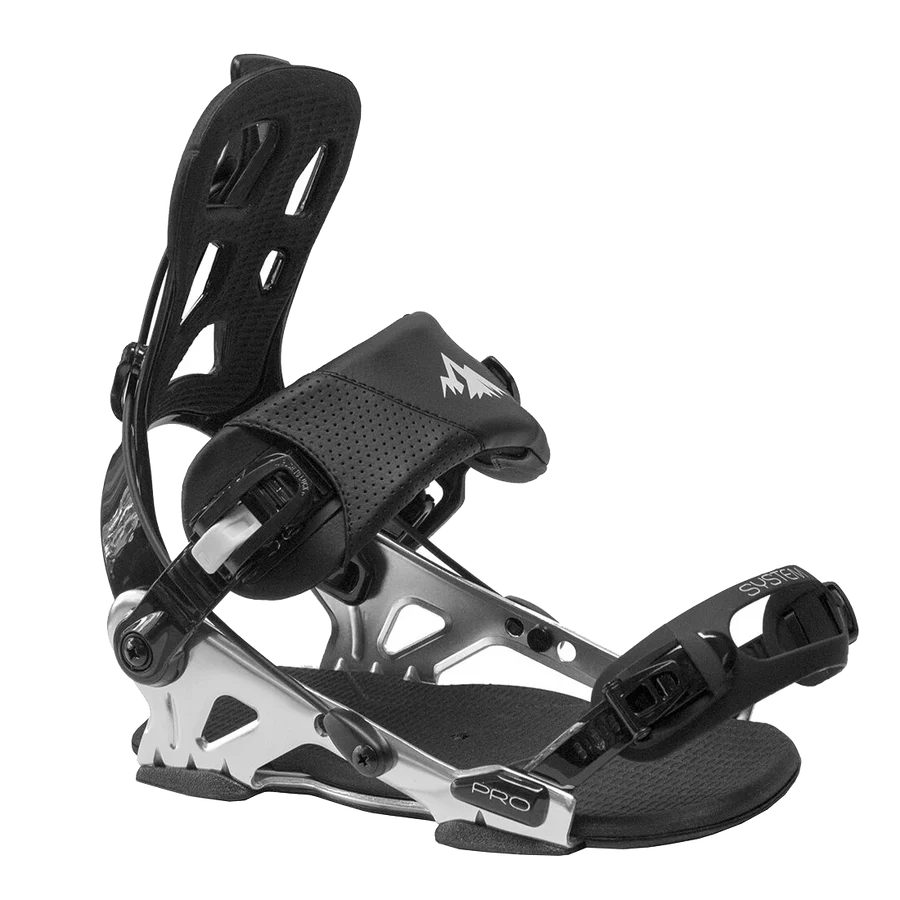 System Pro Freeride Men's Rear Entry Step-In Snowboard Bindings 2026