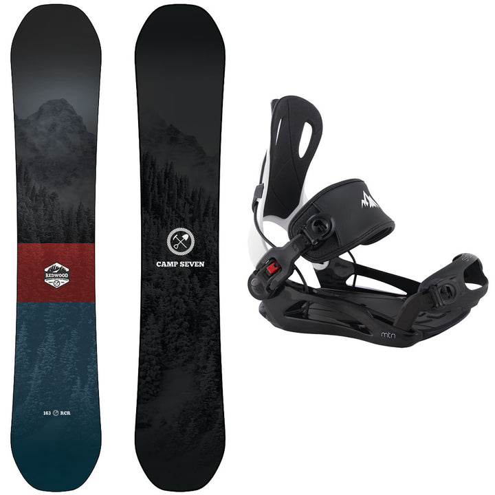 Camp Reven Redwood Snowboard,  MTN Rear Entry Bindings - Men's Snowboard & Binding Package