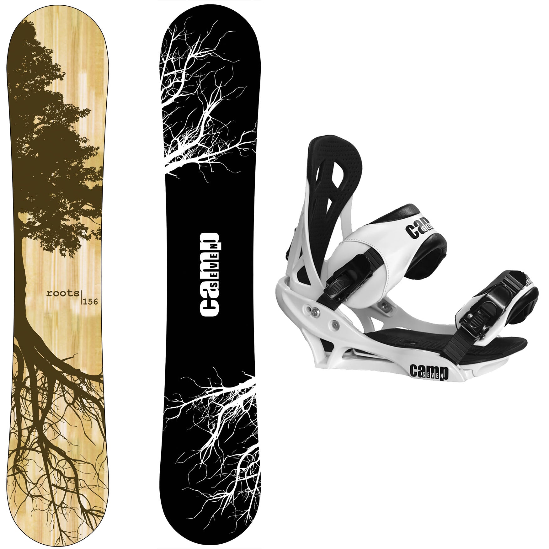 2026 Snowboard Package - Camp Seven Roots, Summit Bindings