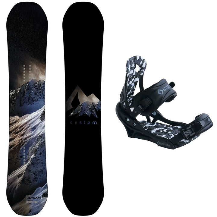 System Team Snowboard, APX Bindings - Men's Snowboard & Binding Package 2027