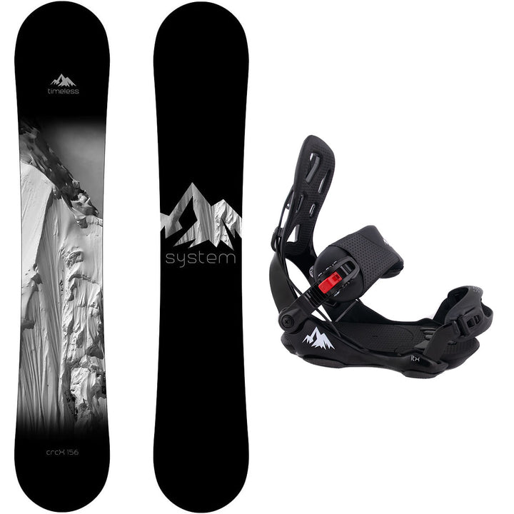 System Timeless Snowboard, LTX Rear Entry Bindings - Men's Snowboard & Binding Package