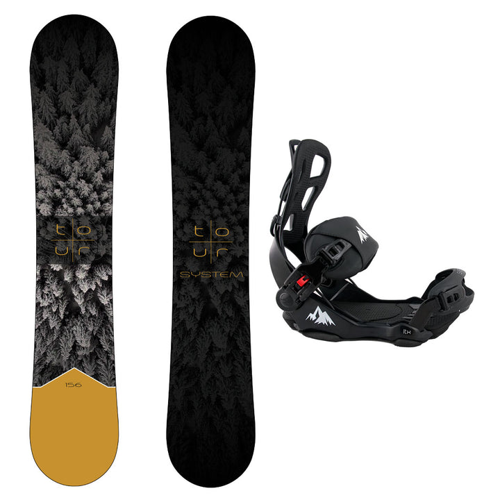 System Tour Snowboard, LTX Rear Entry Bindings - Men's Snowboard & Binding Package