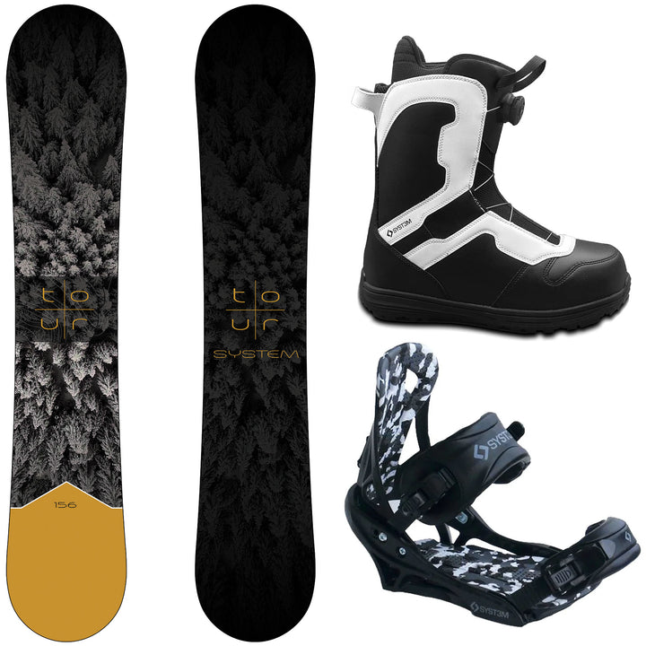 System Tour Snowboard, Pro Twist Boots, APX Bindings - Men's Complete Snowboard Package