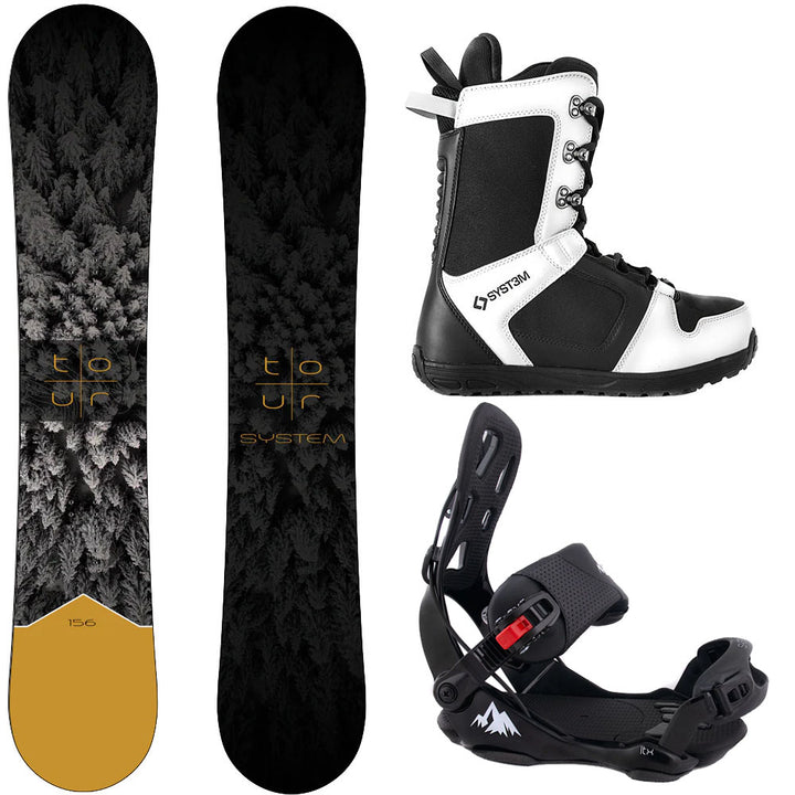 System Tour Snowboard, APX Boots, LTX Bindings - Men's Complete Snowboard Package 2026