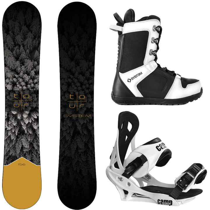 System Tour Snowboard, APX Boots, Summit Bindings - Men's Complete Snowboard Package