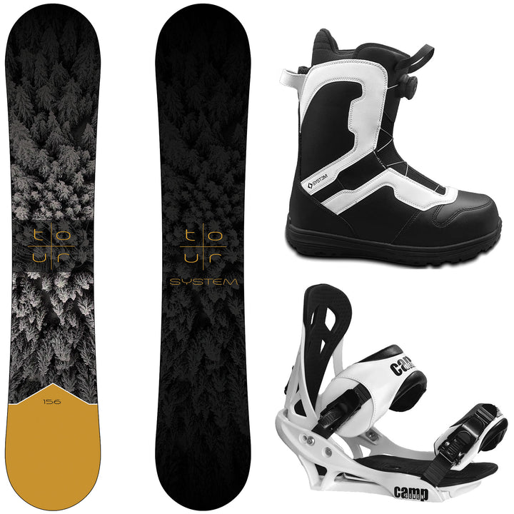 System Tour Snowboard, Pro Twist Boots, Summit Bindings - Men's Complete Snowboard Package